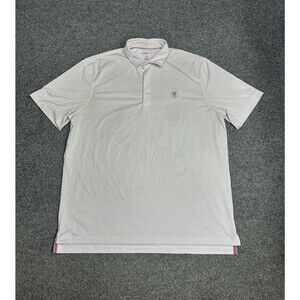 Johnnie-O Golf Polo Shirt Men's XL Short Sleeve Striped Hangin Out Surfing